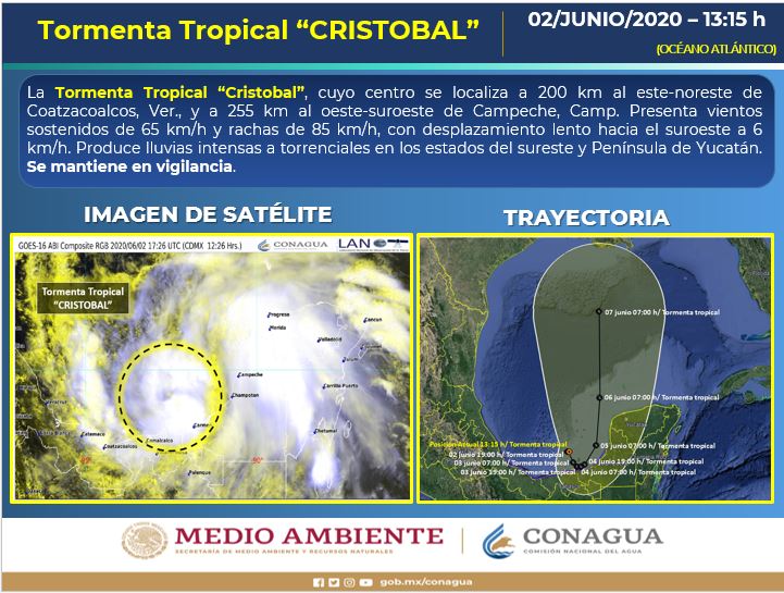 La tormenta tropical "Cristóbal" se forma en el Golfo de México