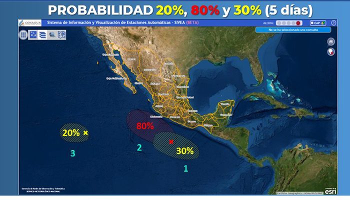 Zona de baja presión al sur de Guerrero podría convertirse en ciclón