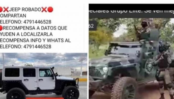 Ya son 3 vehículos identificados como robados en el video del CJNG