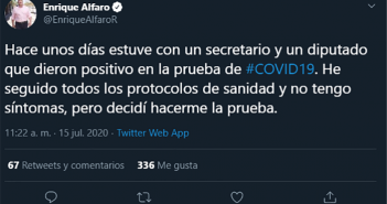 Da negativo a Covid-19 el gobernador Enrique Alfaro