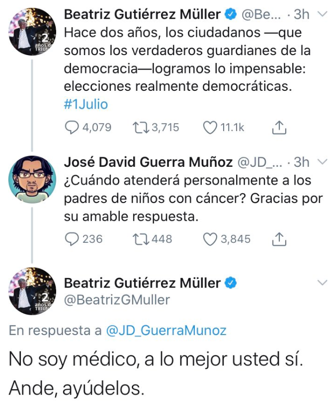 Esposa de AMLO hace privada su cuenta tras críticas