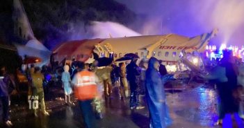 Se estrella avión con 191 personas a bordo en India