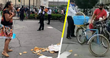 Policías tiran mercancía a 'Lady Tacos de Canasta'