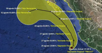 Se forma la depresión tropical 'Trece-E'; se ubica cerca de las costas de Jalisco