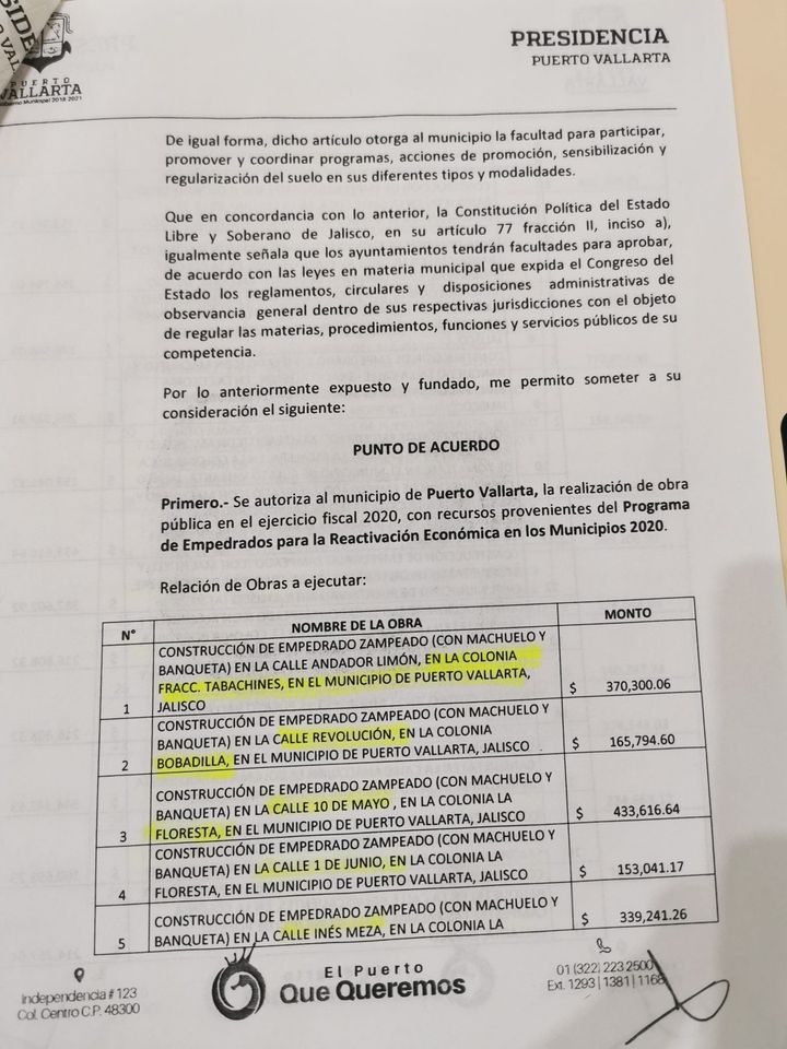 Aprueban 15 millones de pesos para empredrar calles de Vallarta