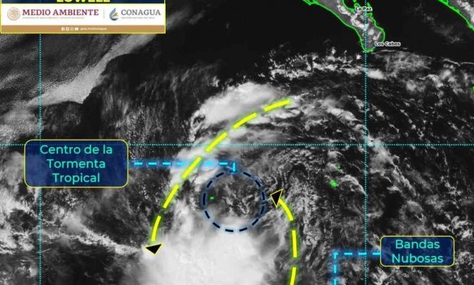 Se forma la tormenta tropical 'Lowell' en el Pacífico