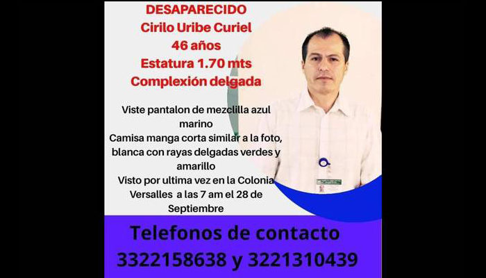 Continúa la investigación por la desaparición de Cirilo