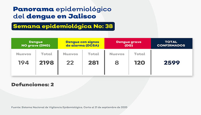 63 casos de dengue en Vallarta; 116 en la VIII Región Sanitaria