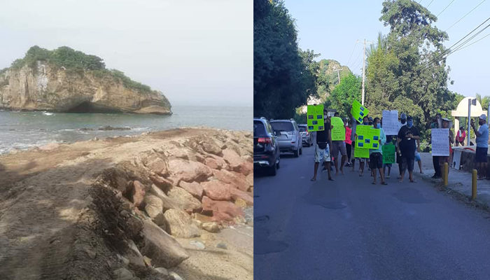 Cierran la 200 por construcción de espigón frente a los arcos