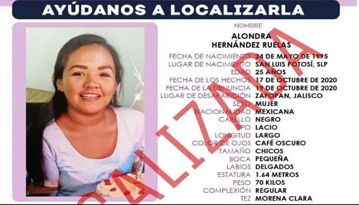 Localizan con vida a doctora desaparecida de Zapopan