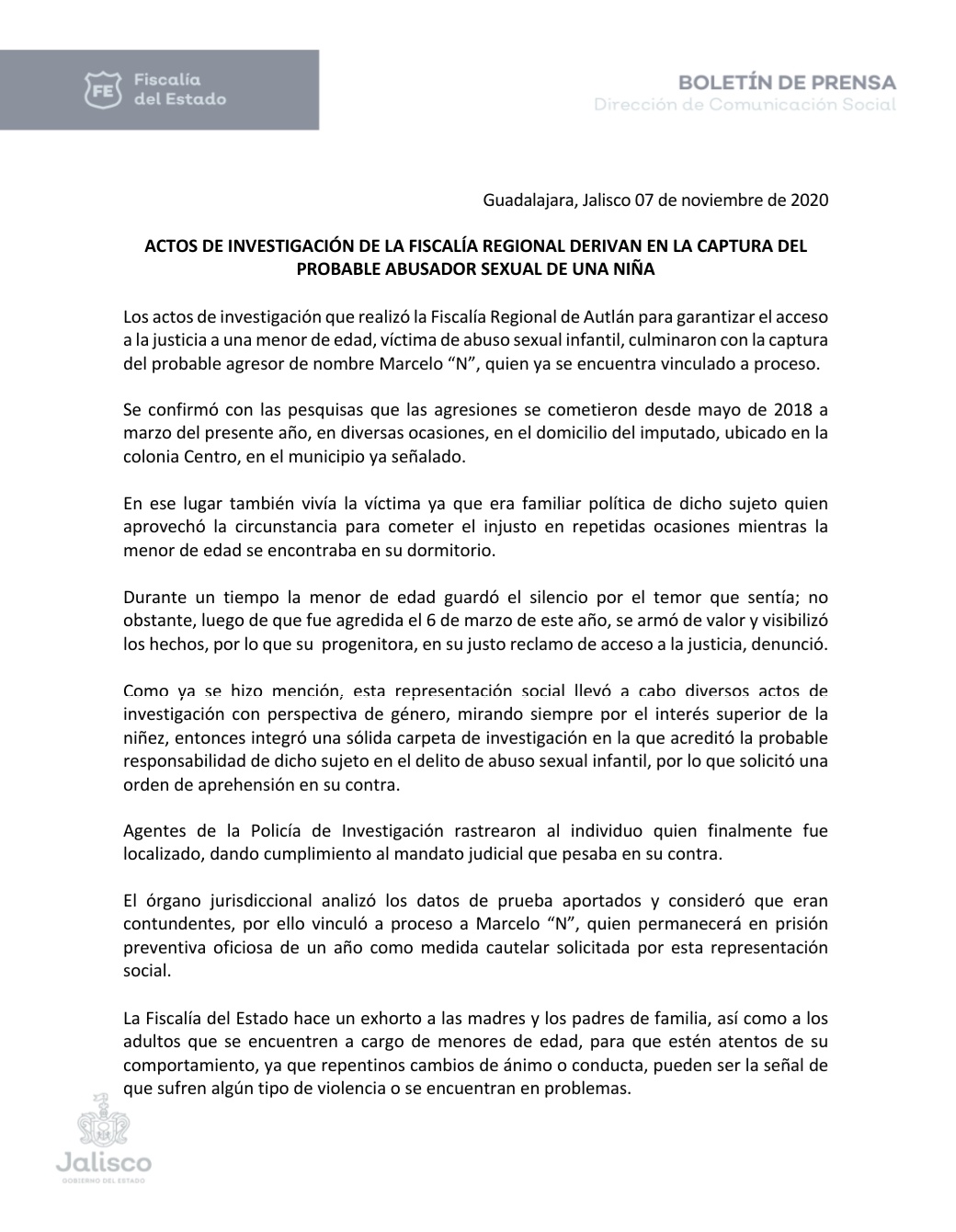 Detienen a otro pedófilo en Autlán; la niña era su sobrina