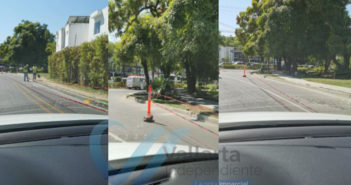 Colocan acordonamiento en ciclovía de Avenida México