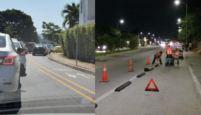 No respetan nueva ciclovía en Puerto Vallarta