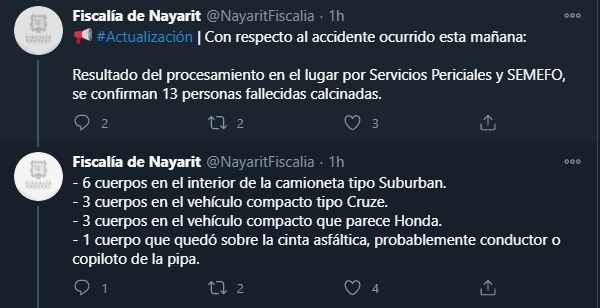 13 decesos confirmados por la explosión de la pipa en la Tepic-Gdl 1 13 decesos confirmados por la explosión de la pipa en la Tepic-Gdl