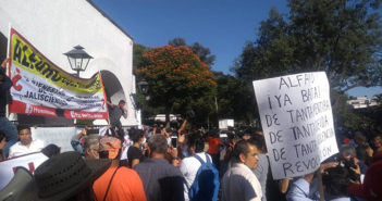 Protestaron en La Minerva para sacar a Enrique Alfaro