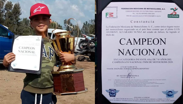 ¡Orgullo vallartense! 'Rayito' Alvarado campeón nacional en motocross