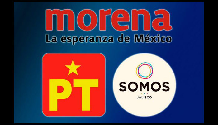 Morena irá con PT y Somos en Jalisco; alianza PRI-PAN-PRD se cae