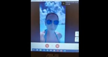 Captan a alumna colombiana tomando clases... ¡desde Cancún!