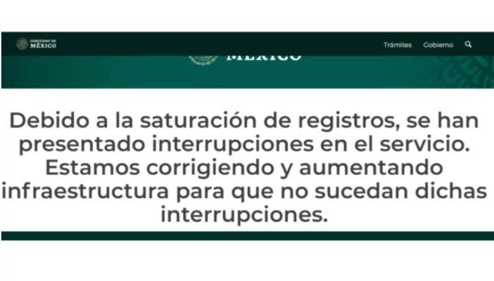 Presenta fallas por tercer día el sitio web de registro de adultos mayores