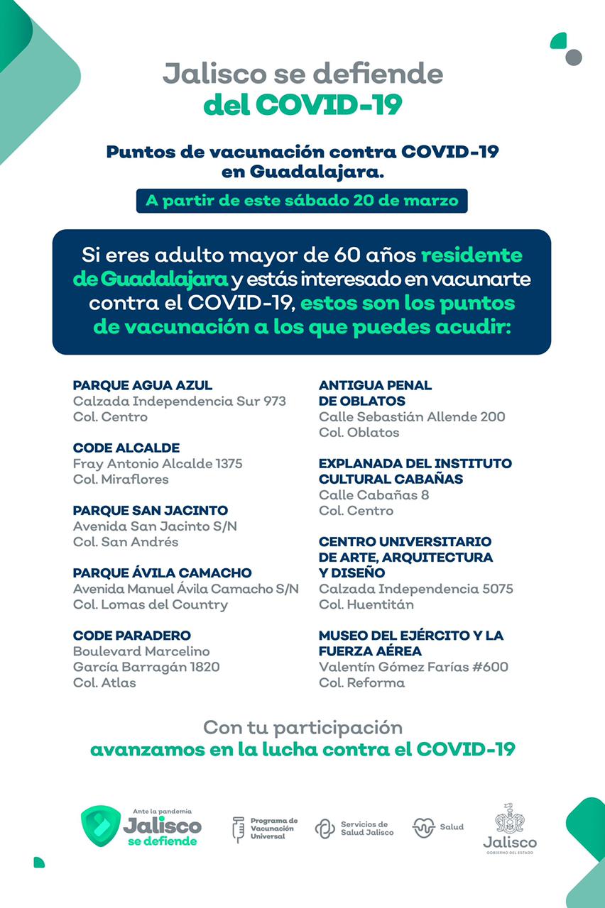 Será general y no por orden alfabético, vacunación en Guadalajara