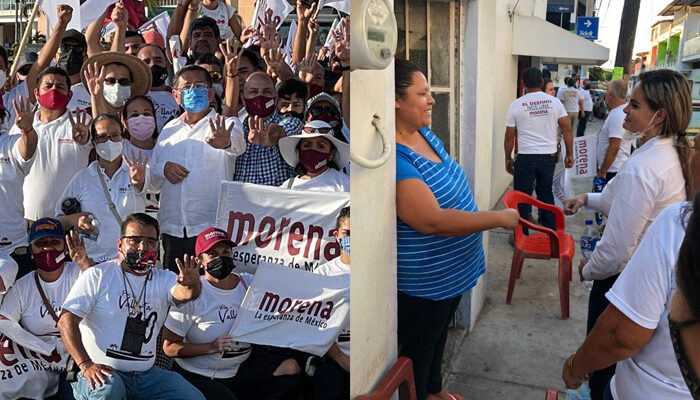 Michel y Yussara por un lado, Carla por otro; Morena tiene 2 campañas