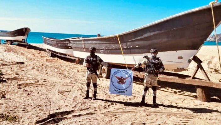 Asegura la Guardia Nacional embarcaciones con droga en Cabo Corrientes