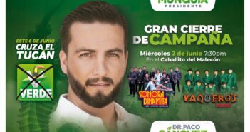 Con 'bailongo' cerrará el Verde su campaña en Vallarta