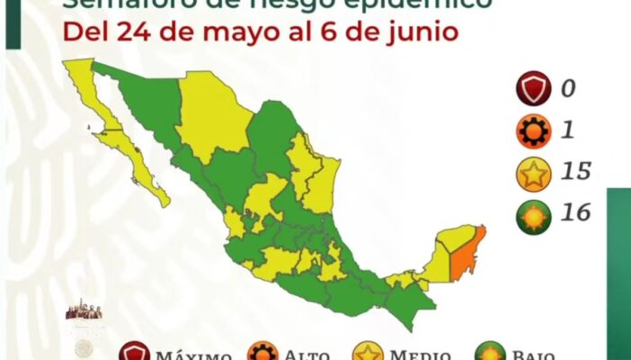 Otra vez, regresa Nayarit a color amarillo en semáforo nacional