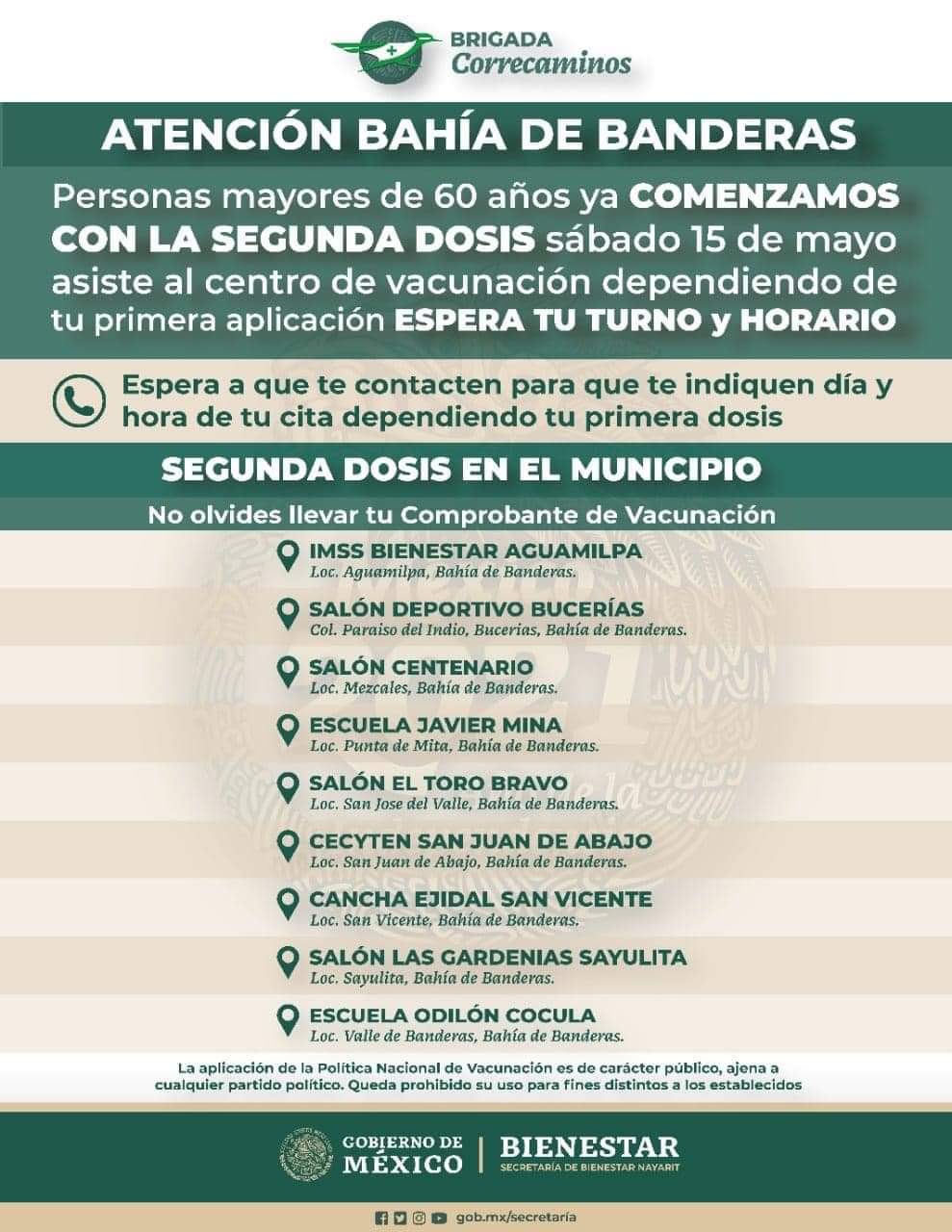 Este sábado inicia la aplicación de las segundas dosis en Bahía