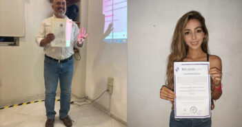 Entregan constancia de ganadores a Bruno y Yussara