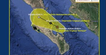 "Enrique" se degrada a depresión tropical muy cerca de Baja California Sur