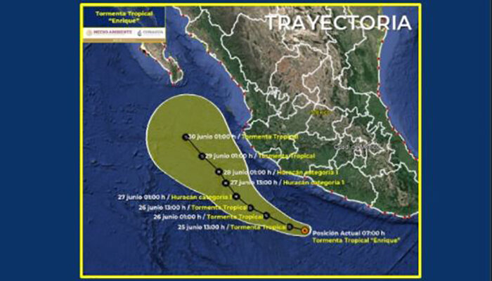 'Enrique' sí afectará a Jalisco y Nayarit durante el fin de semana