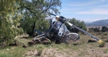 Se desploma helicóptero de la Fuerza Aérea en Hidalgo