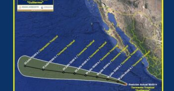 Se forma en el Pacífico la tormenta tropical 'Guillermo'