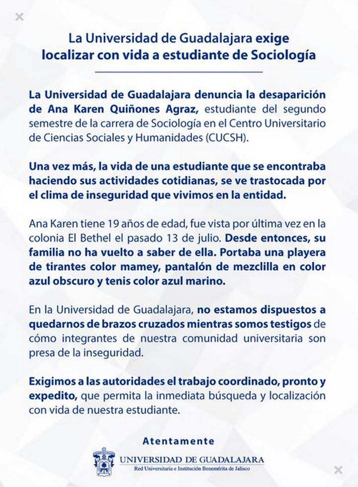 Son 17 desaparecidos de la UDG en apenas 3 años