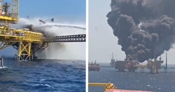 AMLO confirma un muerto y varios desaparecidos tras incendio en plataforma de Pemex