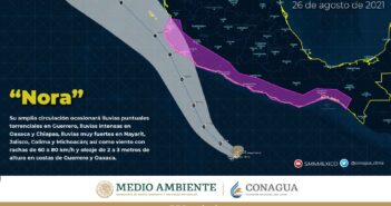 Tormenta tropical ''Nora'' se forma en el Pacífico