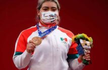 Aremi Fuentes entrega tercer medalla de bronce a México