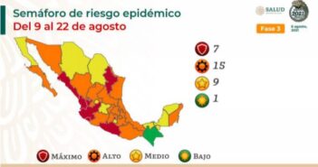 2 terceras partes del país, en riesgo alto según el semáforo nacional