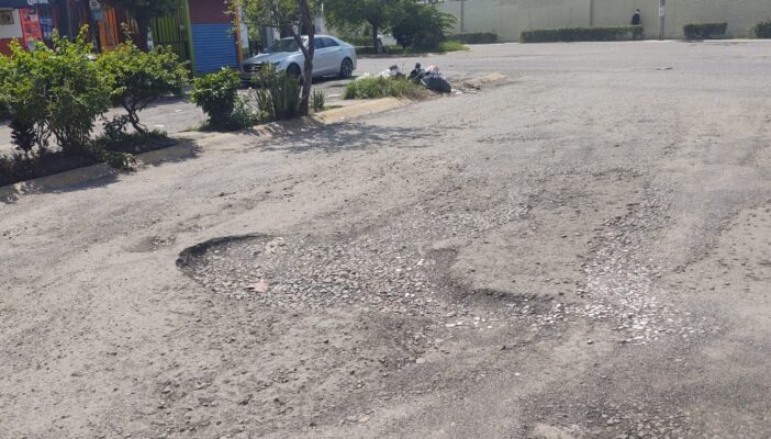 Enormes baches y falta de recolección de basura, el reto en Valle Dorado