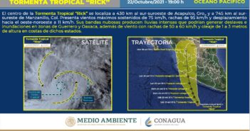 Se forma la tormenta tropical Rick en el Pacífico, entre Guerrero y Colima