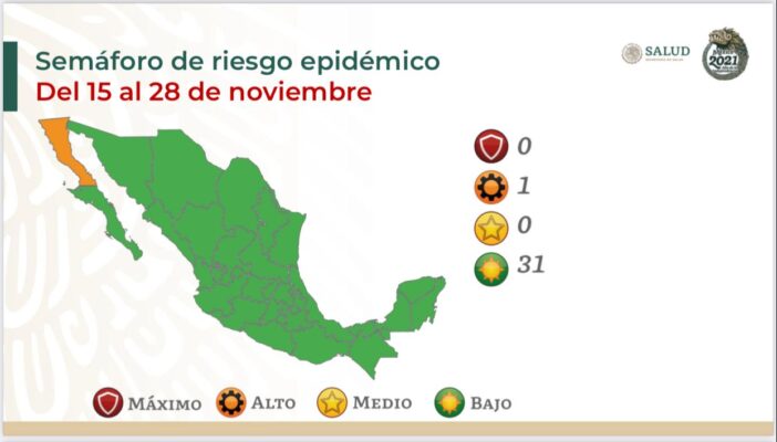 México se pinta de verde en la actualización del semáforo epidemiológico