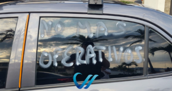 Comienza la manifestación de choferes InDriver ante la presencia de Alfaro en Puerto Vallarta