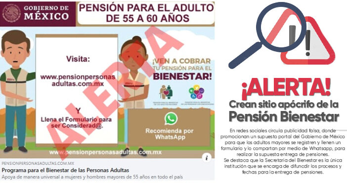 ¡No caigas! Hay páginas falsas que prometen pensiones de adultos mayores