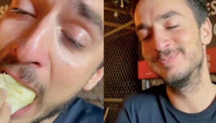 Los tacos enamoran a todos; turista alemán llora al probar sus primeros tacos