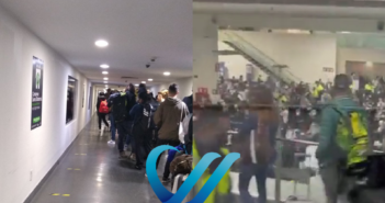Reportan aglomeraciones en el aeropuerto de la Ciudad de México