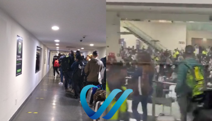 Reportan aglomeraciones en el aeropuerto de la Ciudad de México