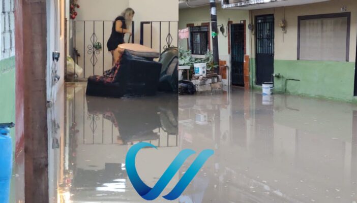 Colapsa tubería en la en Colonia Emiliano Zapata; varios domicilios inundados