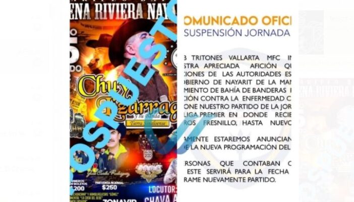 Suspenden bailes y debut de 'Tritones' en Bahía de Banderas