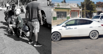 Accidente vial en carretera al Colomo; motociclista resulta lesionado